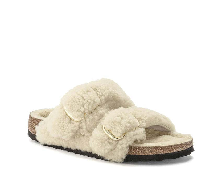 Birkenstock Arizona Big Buckle Fur Eggshell 1023130