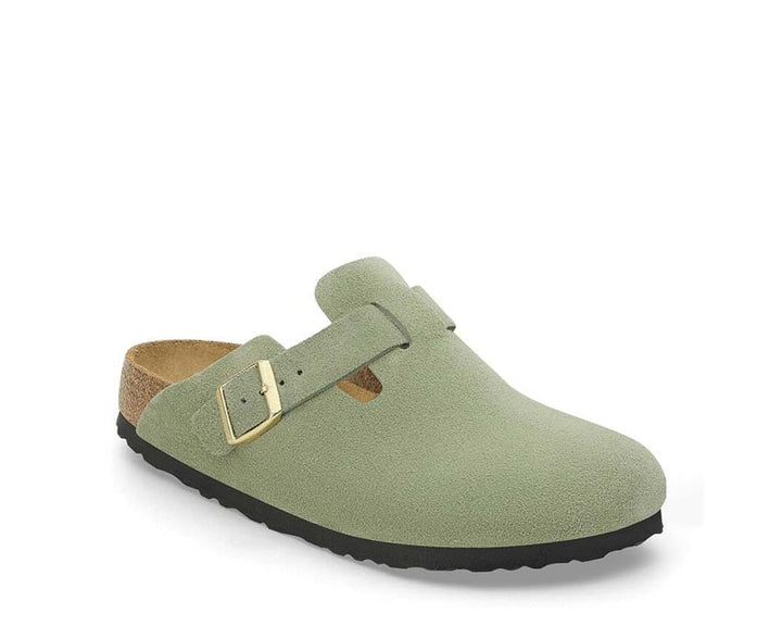 Birkenstock Boston Soft Footbed Suede Green Tea 1027934