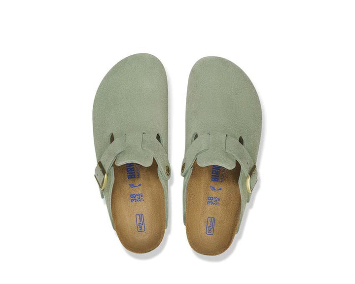 Birkenstock Boston Soft Footbed Suede Green Tea 1027934