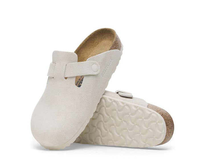 Birkenstock Boston Suede Antique White 1024740