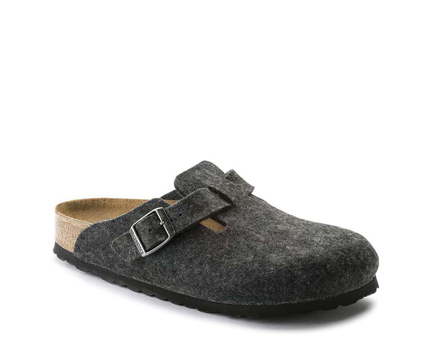 Birkenstock Boston Wool Anthracite 0160373