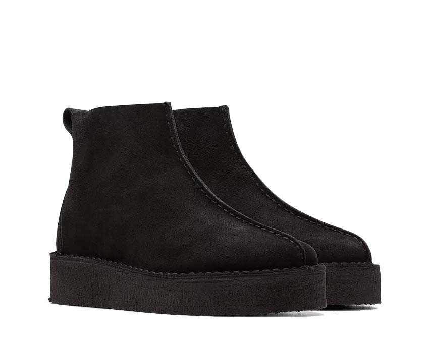 Clarks Trek Wedge Boot Black Suede 26173492