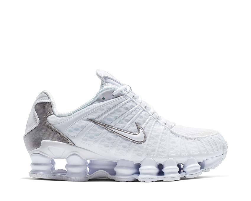 Nike Shox TL White / White - Metallic Silver - Max Orange AR3566-100