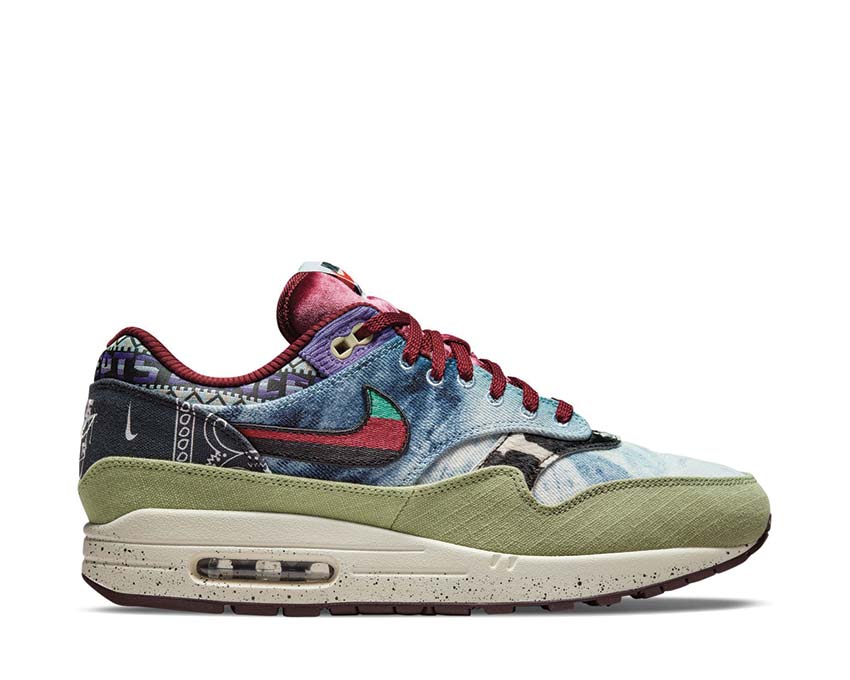 Nike Air Max 1 SP x Concepts "Mellow" Oil Green / Black - Team Red - Sail DN1803-300