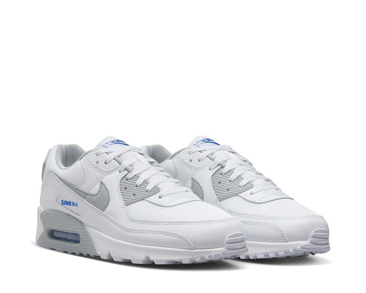 Nike Air Max 90 White / LT Smoke Grey - Racer Blue HM0705-100