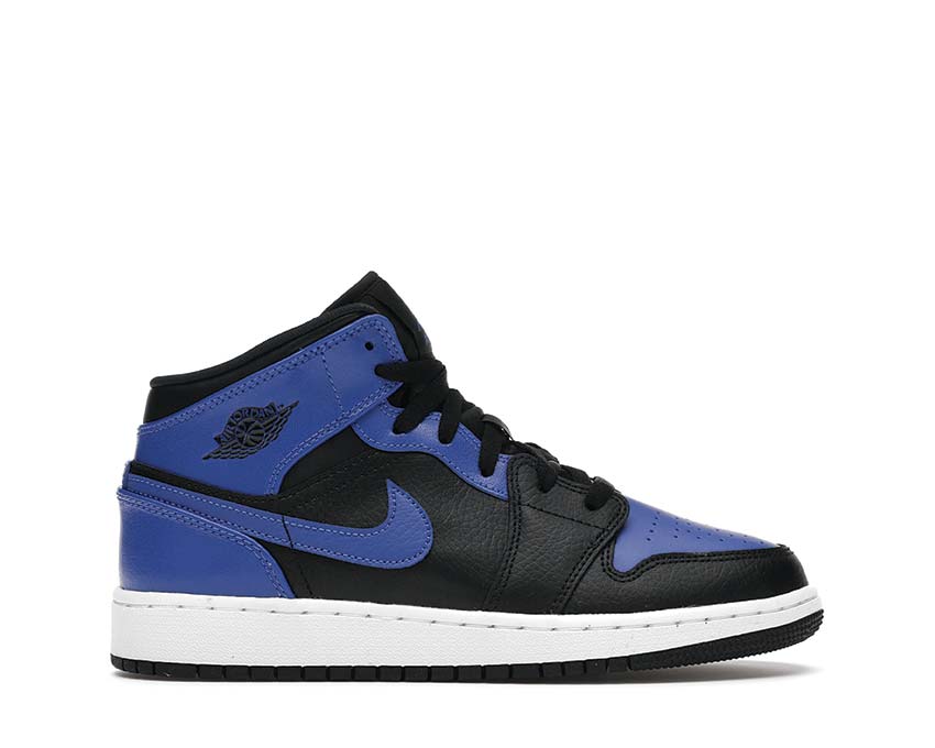 Air Jordan 1 Mid GS Black / Hyper Royal - White 554725-077