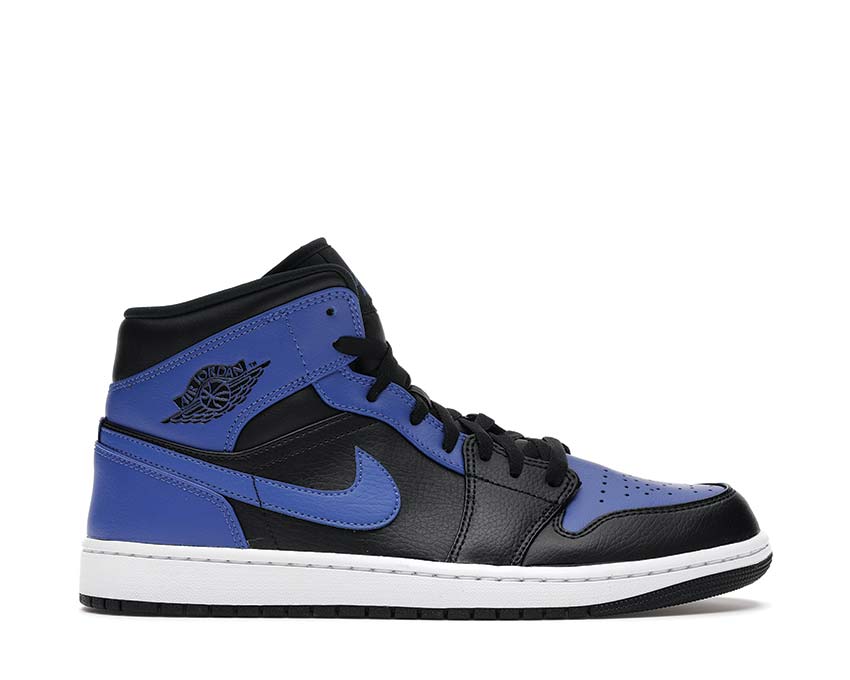 Air Jordan 1 Mid Black / Hyper Royal - White 554724-077