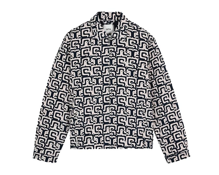 Arte Jonas Allover Jacket Navy / Cream AW23-072J