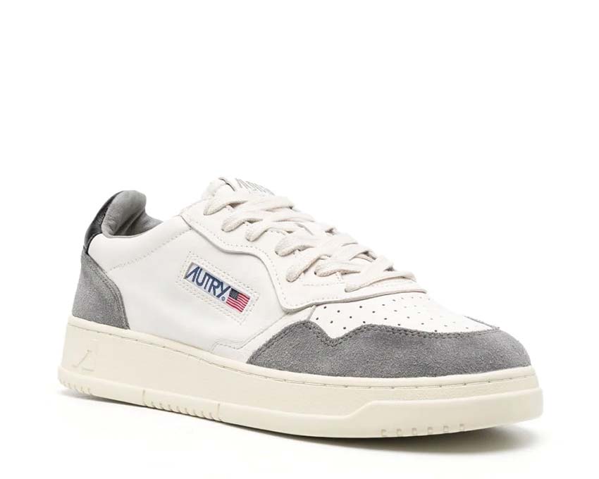 Autry Medalist Low Goat / Suede Grey / White AULMGS23