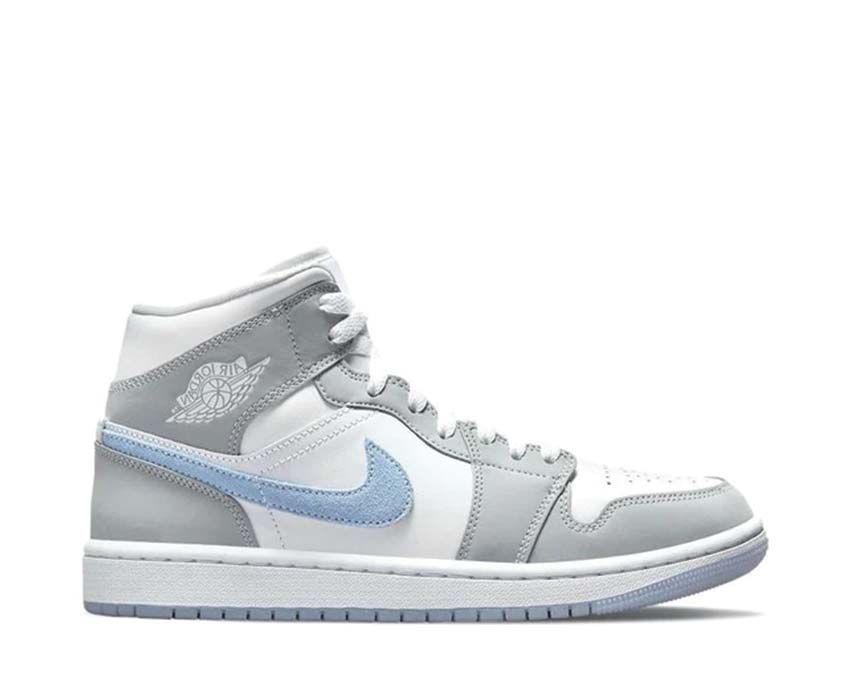 Jordan 1 Mid White / Aluminium - Wolf Grey BQ6472-105