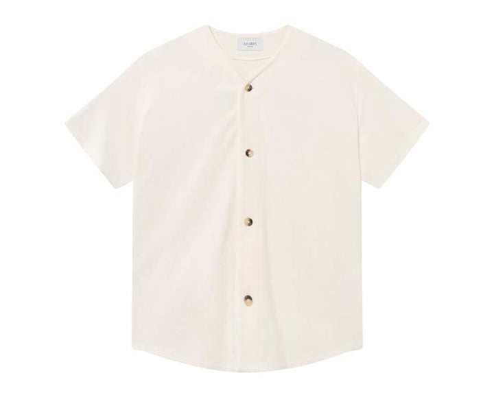 Les Deux Barry Baseball Jersey SS Shirt Light Ivory LDM101171