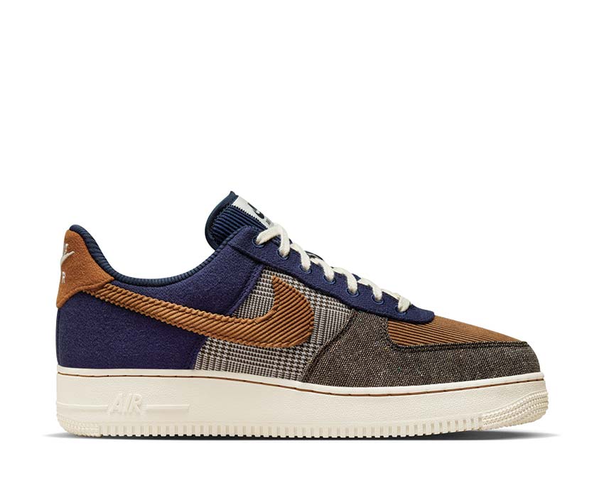 Nike Air Force 1 '07 Prm Midnight Navy / Ale Brown - Pale Ivory FQ8744-410