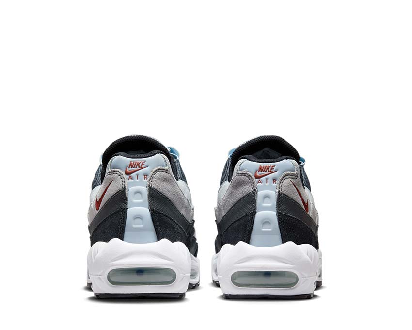 Nike Air Max 95 Wolf Grey / Rugged Orange - Black - Blue Tint DM0011-011