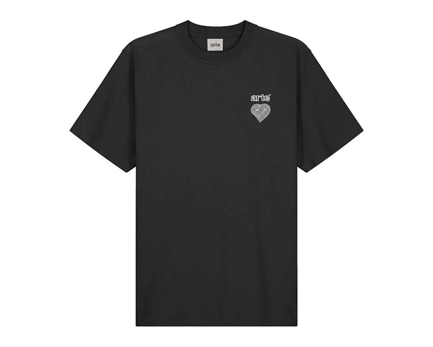 Arte New Chest Heart Tee Black SS23-043T