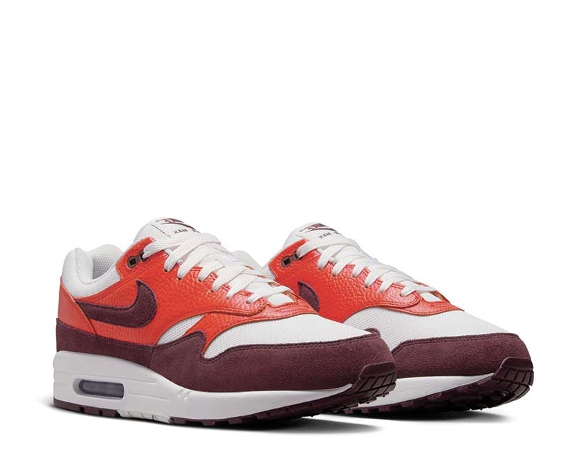 Nike Air Max 1 Summit White / Burgundy Crush - Picante Red FN6952-102