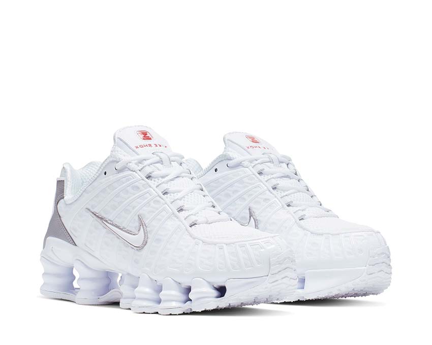 Nike Shox TL White / White - Metallic Silver - Max Orange AR3566-100