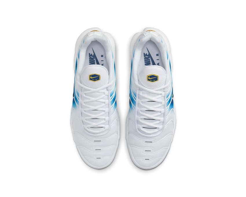 Nike Air Max Plus White / Blue Jay - Tour Yellow - Baltic Blue DX8962-100