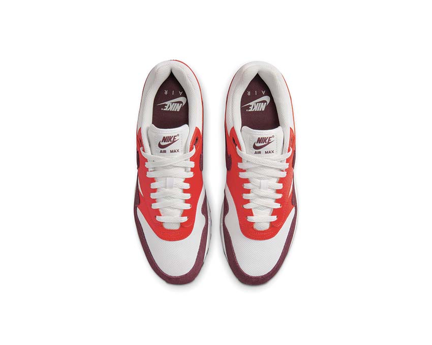 Nike Air Max 1 Summit White / Burgundy Crush - Picante Red FN6952-102