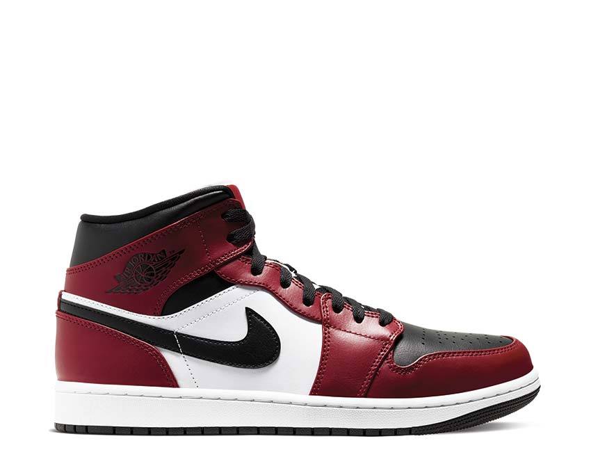 Air Jordan 1 Mid Black / Black - Gym Red 554724-069