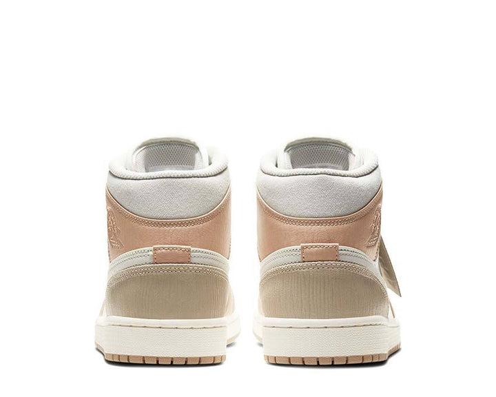 Air Jordan 1 Mid Sail / Light Bone - String - Shimmer CV3044-100