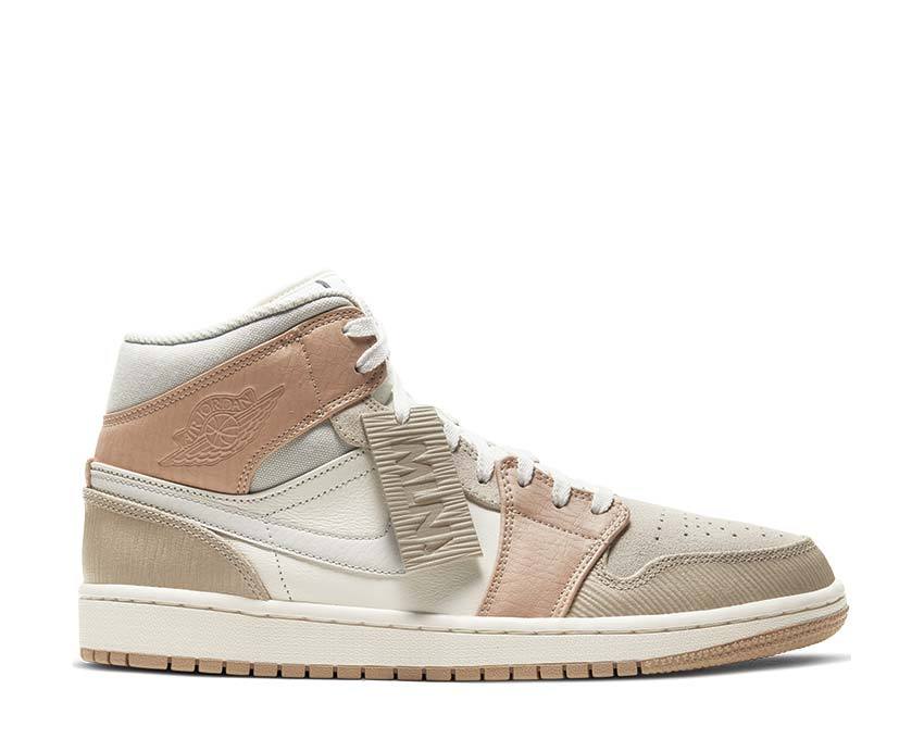 Air Jordan 1 Mid Sail / Light Bone - String - Shimmer CV3044-100