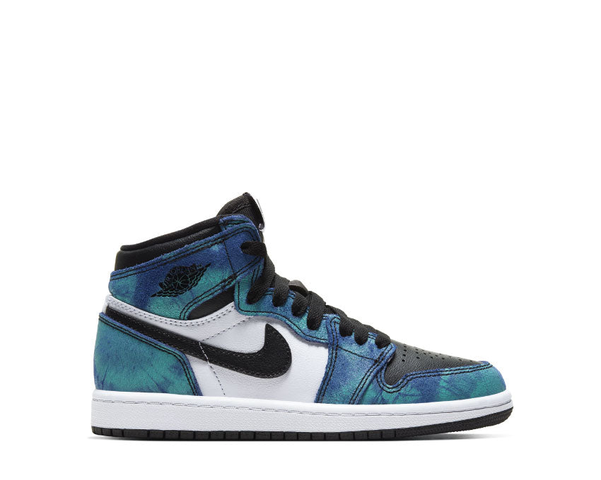 Air Jordan 1 Retro High Tie Dye PS White / Black - Aurora Green CU0449-100