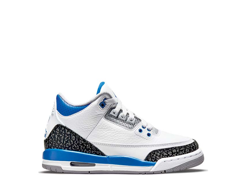  Air Jordan 3 Retro GS White / Racer Blue - Black - Cement Grey 398614-145