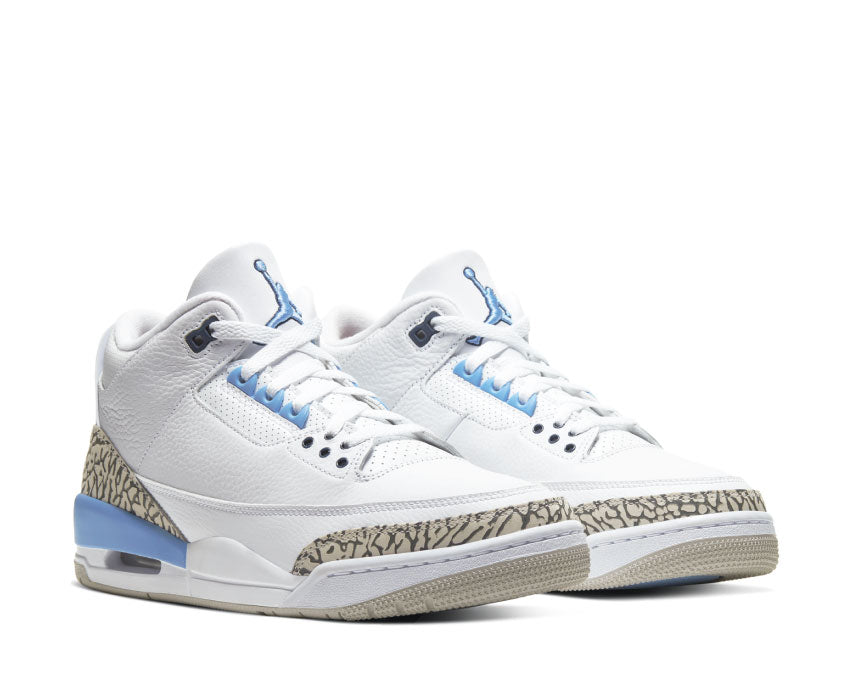 Air Jordan 3 Retro UNC White / Valor Blue - Tech Grey CT8532-104