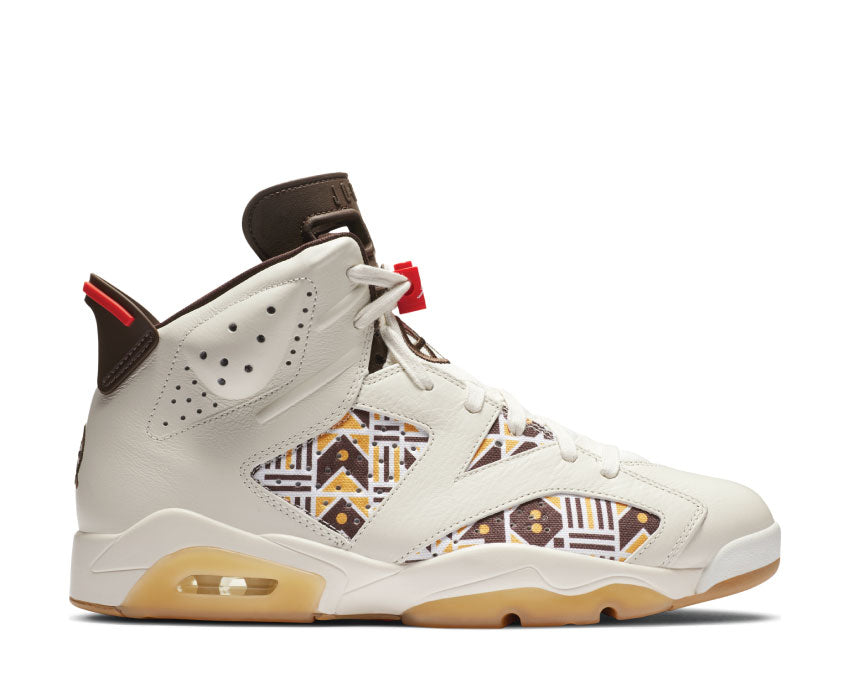 Air Jordan 6 Retro Quai 54 Sail / Baroque Brown - Team Orange CZ4152-100