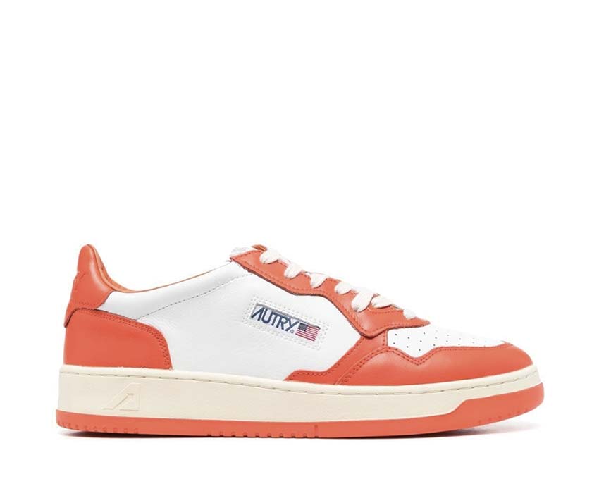 Autry Medalist Low Leat / White / Tangerine AULMWB21