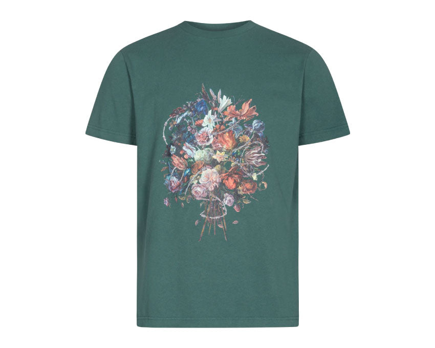 Han Kjobenhavn Artwork Tee Dusty Green M-130655