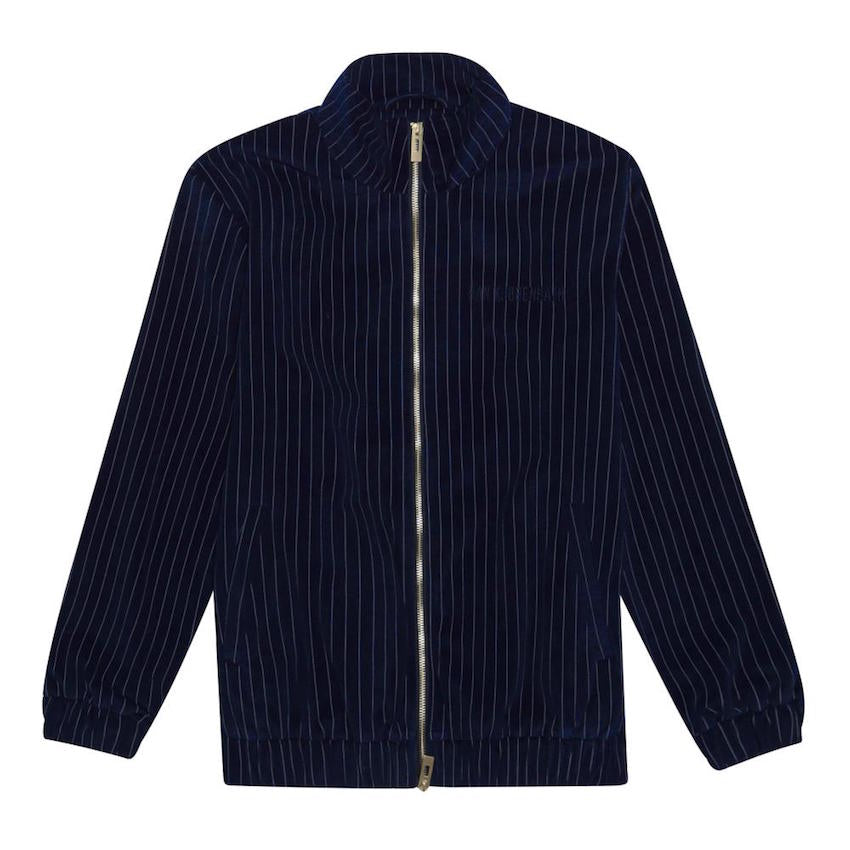 HAN KJØBENHAVN Track Top Navy Pinstripe Velour