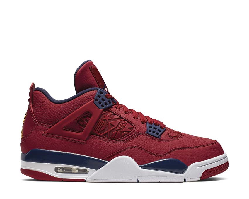 Air Jordan 4 Retro SE FIBA Gym Red / Obsidian - Metallic Gold CI1184-617