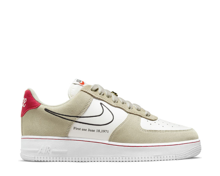 Nike Air Force 1 '07 LV8 Light Stone / Black - Sail - University Red DB3597-100