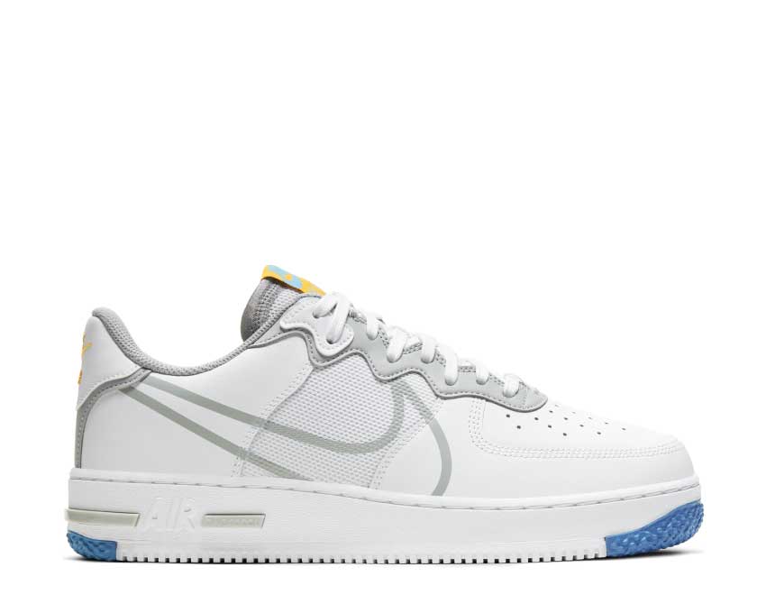 Nike Air Force 1 React White / LT Smoke Grey - University Gold CT1020-100