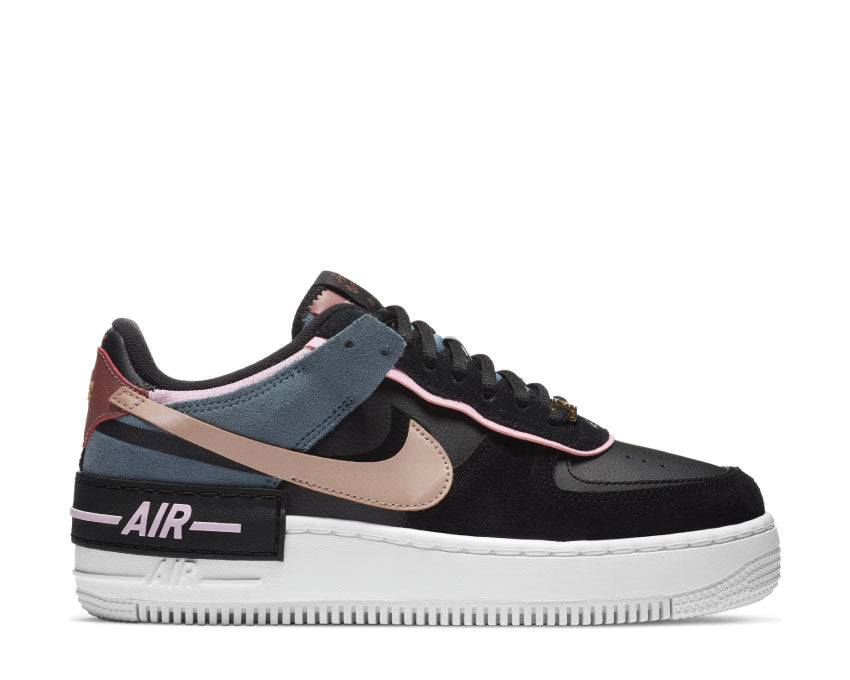 Nike Air Force 1 Shadow Black / Metallic Red Bronze - LT Arctic Pink CU5315-001