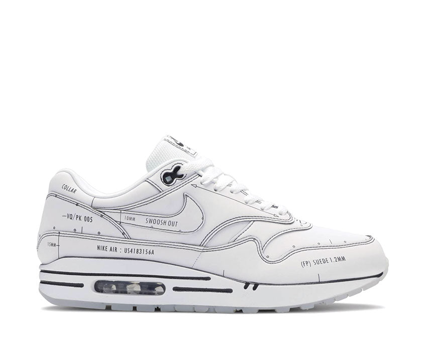 Nike Air Max 1 Tinker "Sketch To Shelf" Schematic White / White - Black CJ4286-100