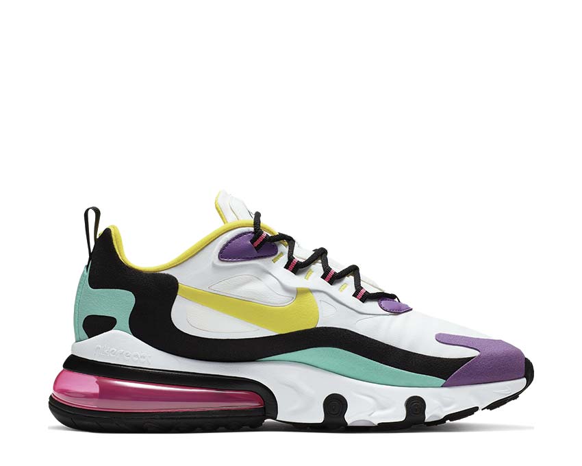 Nike Air Max 270 React White Dynamic Yellow Bright Violet AO4971-101