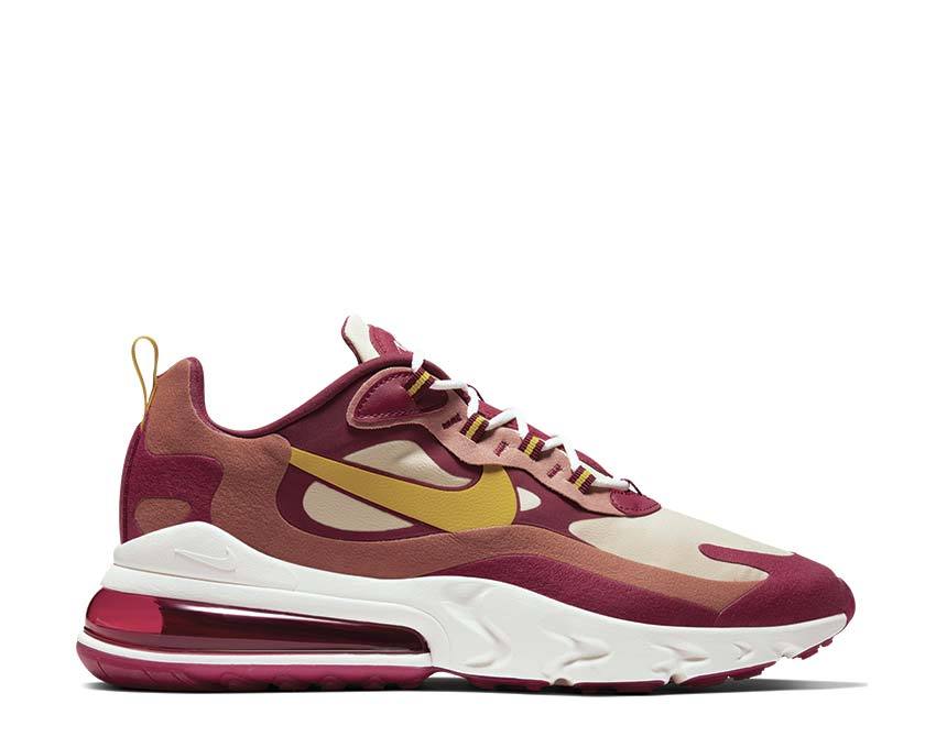 Nike Air Max 270 React Noble Red / Dark Sulfur - Team Gold AO4971-601