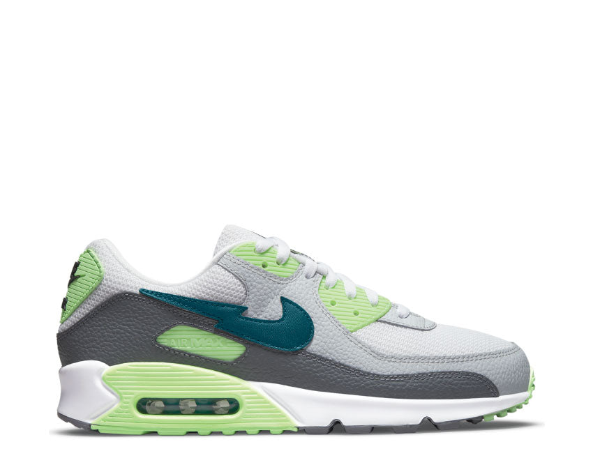 Nike Air Max 90 White / Aquamarine - Lime Glow - Off Noir DJ6897-100