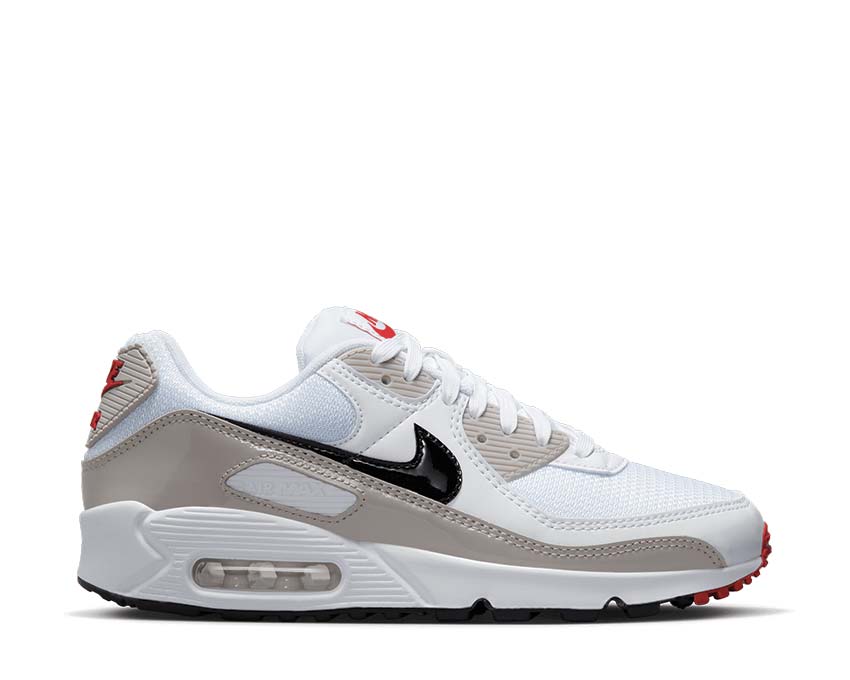 Nike Air Max 90 White / Black - LT Iron Ore - University Red DX0116-101