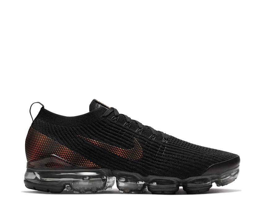 Nike Air Vapormax Flyknit 3 Black / Total Orange - DK Smoke Grey CU1926-001