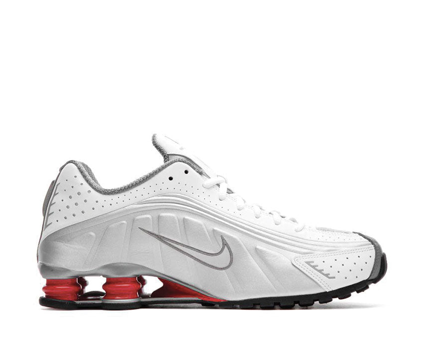 Nike Shox R4 White Metallic Silver Comet Red Black BV1111-100